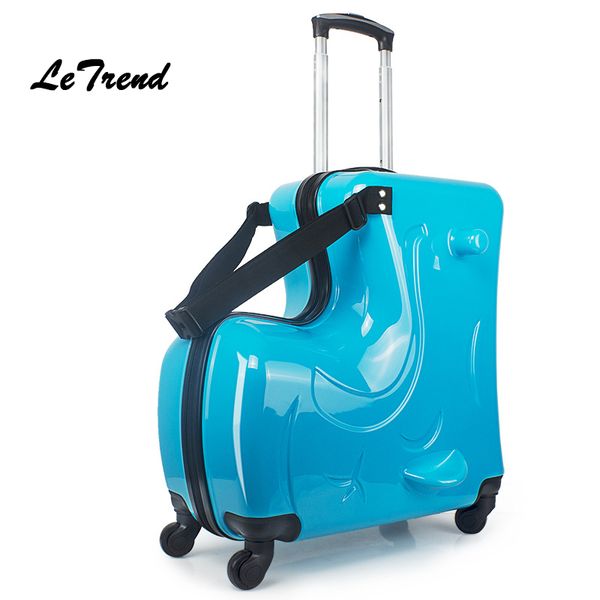 

wholesale- letrend fashion cute kids trolley suitcases on wheels children carry on spinner rolling luggage travel bag student school bag