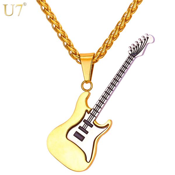 unique New Gold Rock Guitar Pendant Necklace For Women Musical Jewelry New Trendy 18K Real Gold Plated Music Necklace Men Gift P810
unique New Gold Rock Guitar Pendant Necklace For Women Musical Jewelry New Trendy 18K Real Gold Plated Music Necklace Men Gift P810