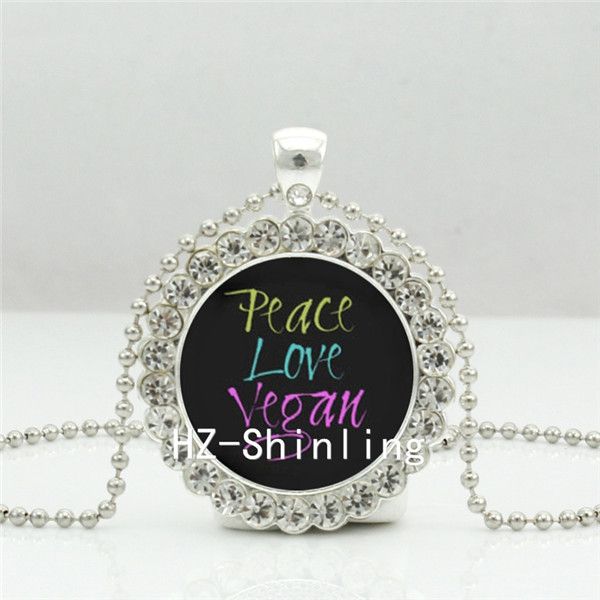 2019 new peace love vegan necklace herbivore plants jewelry vegetarian crystal pendant ball chain necklaces ndc-001, Silver
2019 new peace love vegan necklace herbivore plants jewelry vegetarian crystal pendant ball chain necklaces ndc-001, Silver