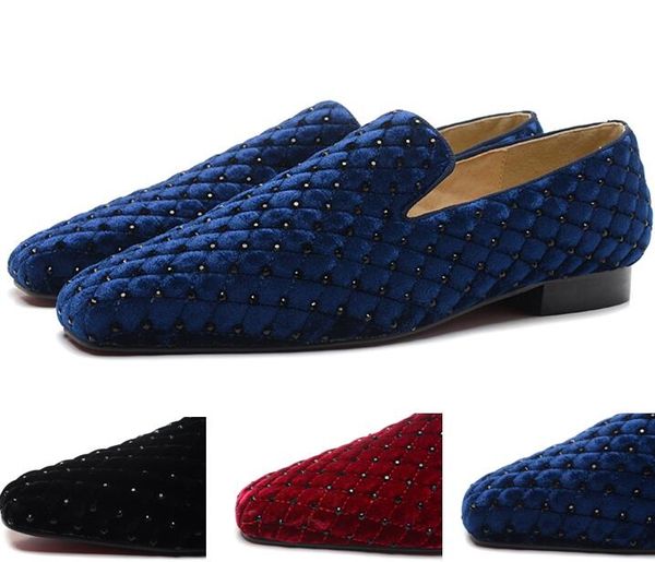 new 2017 luxury designer red bottom loafers for men, dandelion flat blue suede with rhinestone mens wedding shoes dress shoes, Black
new 2017 luxury designer red bottom loafers for men, dandelion flat blue suede with rhinestone mens wedding shoes dress shoes, Black