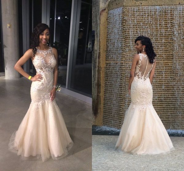 new champagne sheer crew neck lace appliques festa prom dresses dubai sheer crew neck illusion button back mermaid evening gowns, Black
new champagne sheer crew neck lace appliques festa prom dresses dubai sheer crew neck illusion button back mermaid evening gowns, Black