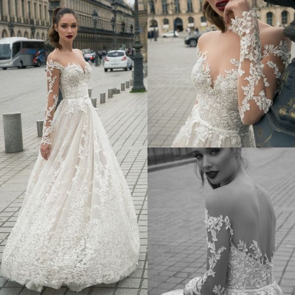 элегантный с длинным рукавом свадебные платья 2018 новое прибытие свадебные платья sexy sheer jewel шеи кружева аппликация кристалл свадебно, White
элегантный с длинным рукавом свадебные платья 2018 новое прибытие свадебные платья sexy sheer jewel шеи кружева аппликация кристалл свадебно, White
