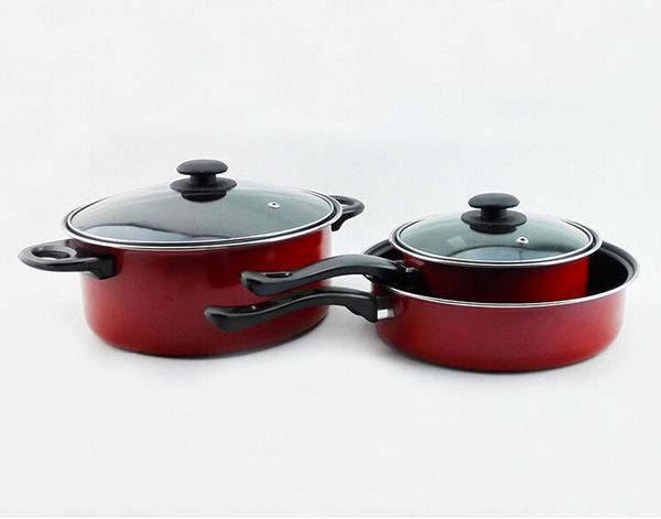 2018 three piece pan home red wok tockpot milk non tick frying pan hou ehold re taurant cooker with lid
2018 three piece pan home red wok tockpot milk non tick frying pan hou ehold re taurant cooker with lid