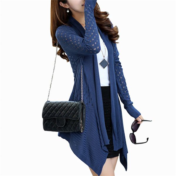 wholesale- 2017 autumn winter new loose slim irregular crochet hollow out knitted women long cardigan knitwear, White;black
wholesale- 2017 autumn winter new loose slim irregular crochet hollow out knitted women long cardigan knitwear, White;black