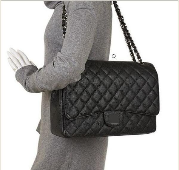 Large cla ial 33cm maxi genuine caviar leather quilted double flap fa hion houlder chain bag handbag hardware outdoor bag
Large cla ial 33cm maxi genuine caviar leather quilted double flap fa hion houlder chain bag handbag hardware outdoor bag