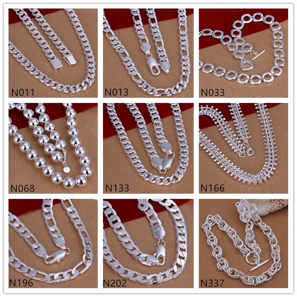arrival silver plate chains necklaces gtp61,fashion fish bone bead 925 silver plated necklace 5 pieces a lot mixed style
arrival silver plate chains necklaces gtp61,fashion fish bone bead 925 silver plated necklace 5 pieces a lot mixed style