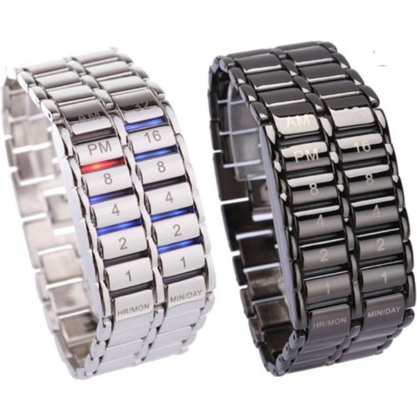 new lava style iron faceless binary led wrist watches for man clock military watches relojes black/silver, Slivery;brown
new lava style iron faceless binary led wrist watches for man clock military watches relojes black/silver, Slivery;brown