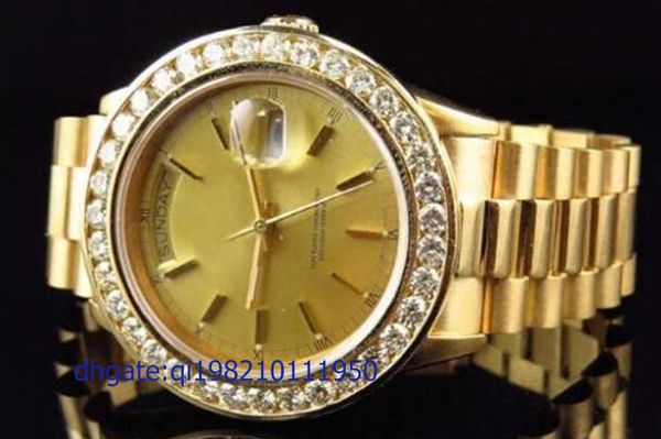 luxury presidential 18038 18k yellow gold diamond watch automatic mens men's watch watches, Slivery;brown
luxury presidential 18038 18k yellow gold diamond watch automatic mens men's watch watches, Slivery;brown