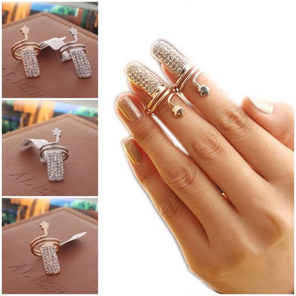 fashion retro crystal rhinestone nail rings plum snake gold/silver flower design finger tip rings 2 style valentine's gift d842l
fashion retro crystal rhinestone nail rings plum snake gold/silver flower design finger tip rings 2 style valentine's gift d842l