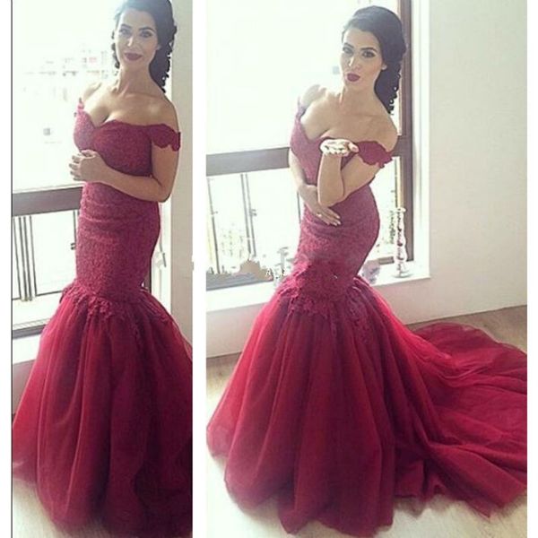 dark red off shoulder formal evening dresses corset vestidos de festa robe de soiree lace applique long party prom gown 2016, Black;red
dark red off shoulder formal evening dresses corset vestidos de festa robe de soiree lace applique long party prom gown 2016, Black;red
