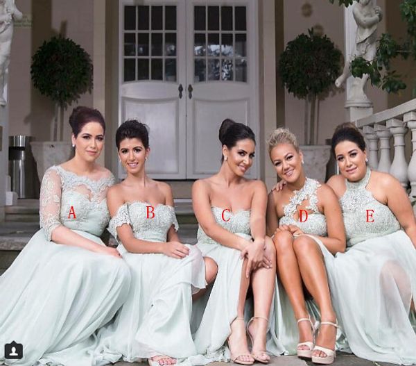 long bridesmaid dresses different neckline syle lace applique bead evening prom dress gowns vestidos cheap, White;pink
long bridesmaid dresses different neckline syle lace applique bead evening prom dress gowns vestidos cheap, White;pink