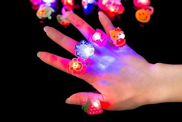 LED Lighted Toys Glowing Finger Ring Cartoon Change Color LED Light Small Ring Party Concert Toys Decorations Gifts Free Shipping
LED Lighted Toys Glowing Finger Ring Cartoon Change Color LED Light Small Ring Party Concert Toys Decorations Gifts Free Shipping