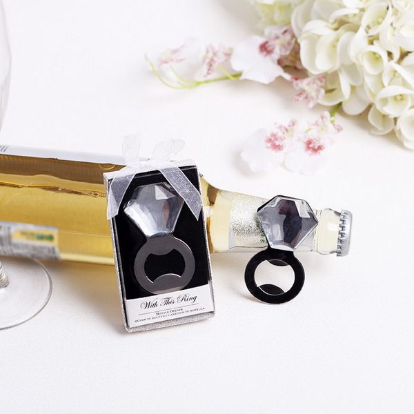 wedding favors gift diamond ring beer bottle opener silver creative gift box packing, Black
wedding favors gift diamond ring beer bottle opener silver creative gift box packing, Black