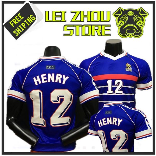 1998 france home jer ey 98 thailand quality retro retro vintage zidane 10 henry 12 maillot de foot uniform football jer ey hirt
1998 france home jer ey 98 thailand quality retro retro vintage zidane 10 henry 12 maillot de foot uniform football jer ey hirt