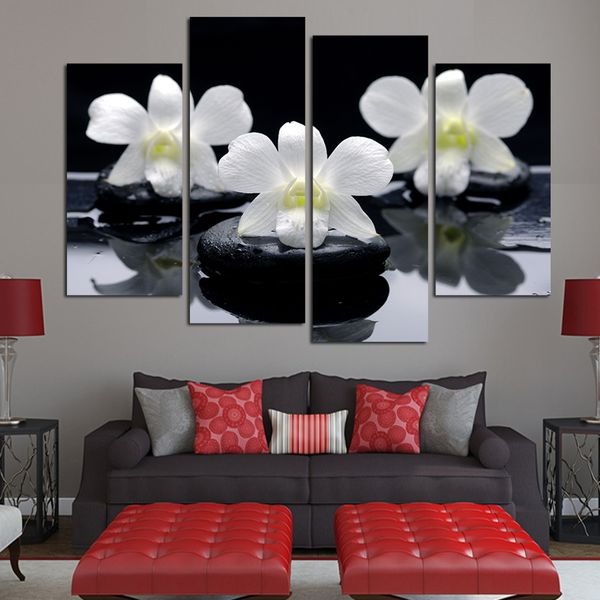 sell 4 panels black white flower canvas painting combined oil painting hanging on the wall promotion
sell 4 panels black white flower canvas painting combined oil painting hanging on the wall promotion