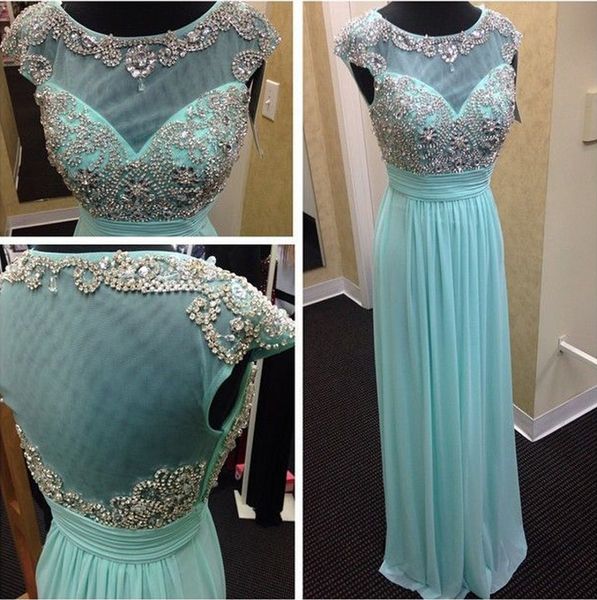 2016 light blue beading prom dresses o neck see through back evening dress long cap sleeve crystals pageant gown luxury, Black
2016 light blue beading prom dresses o neck see through back evening dress long cap sleeve crystals pageant gown luxury, Black