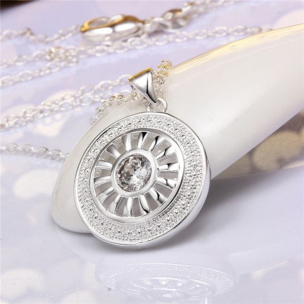 gift women's button buckle shape pendant necklace white gemstone sterling silver plated necklace stsn692
gift women's button buckle shape pendant necklace white gemstone sterling silver plated necklace stsn692