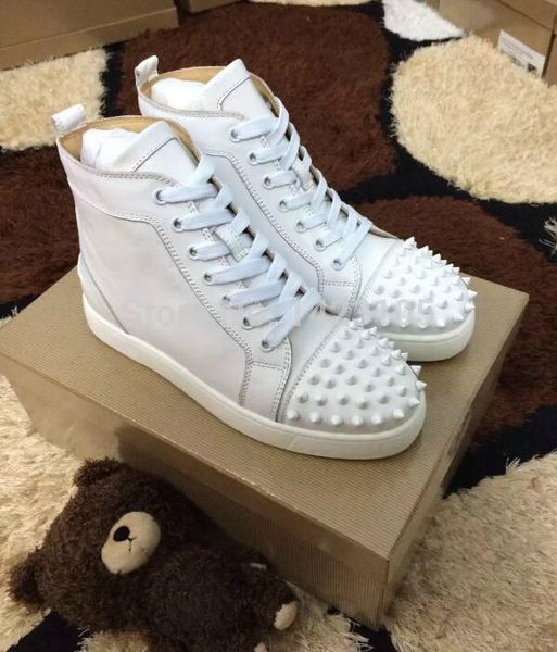 горячая новая женщина белый овчины высокого топ повседневная обувь заклепки красный дно обувь мужская мода личности бесплатная доставка, Black
горячая новая женщина белый овчины высокого топ повседневная обувь заклепки красный дно обувь мужская мода личности бесплатная доставка, Black