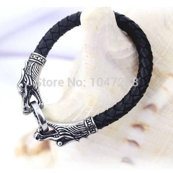 3 size leather tibetan silver men bracelet titanium fashion vintage jewelry accessories parataxis dragon bracelet men jewelry, Golden;silver
3 size leather tibetan silver men bracelet titanium fashion vintage jewelry accessories parataxis dragon bracelet men jewelry, Golden;silver
