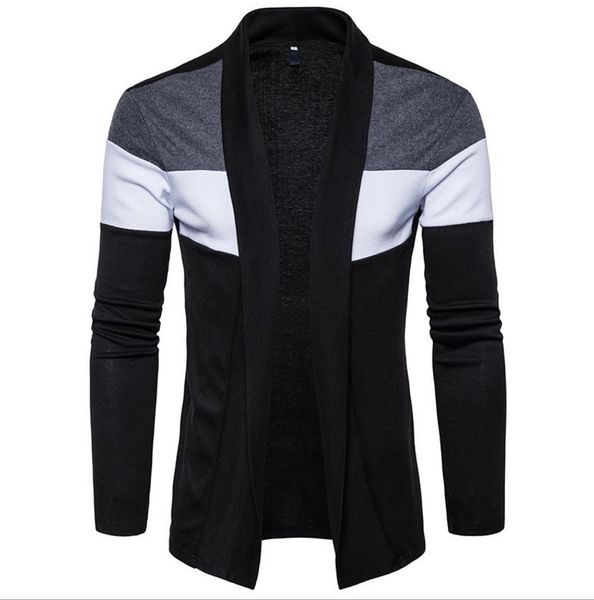 long sleeve sweatshirt men contrast color patchwork design stripe cardigan slim fit for man knitted sweatshirt casual fashion ship, Black
long sleeve sweatshirt men contrast color patchwork design stripe cardigan slim fit for man knitted sweatshirt casual fashion ship, Black