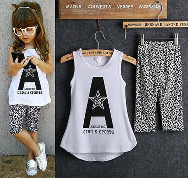 Kids Baby Girls 2pcs suit summer clothes set Letter Print Tops and Leopard Pant sleeveless children's clothing sets
Kids Baby Girls 2pcs suit summer clothes set Letter Print Tops and Leopard Pant sleeveless children's clothing sets