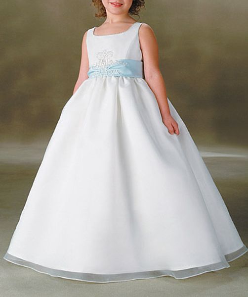2016 wholesale flower girls dresses ivory organza square neck buttons back blue belt embroidery little kids dresses, White;blue
2016 wholesale flower girls dresses ivory organza square neck buttons back blue belt embroidery little kids dresses, White;blue