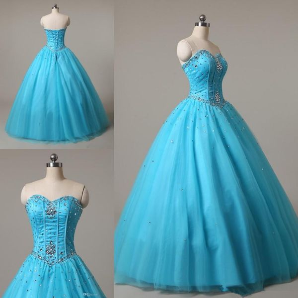 2017 blue ball gown quinceanera dresses sweetheart beaded floor-length sweet 16 dresses for 15 year prom gowns qs1010, Blue;red
2017 blue ball gown quinceanera dresses sweetheart beaded floor-length sweet 16 dresses for 15 year prom gowns qs1010, Blue;red
