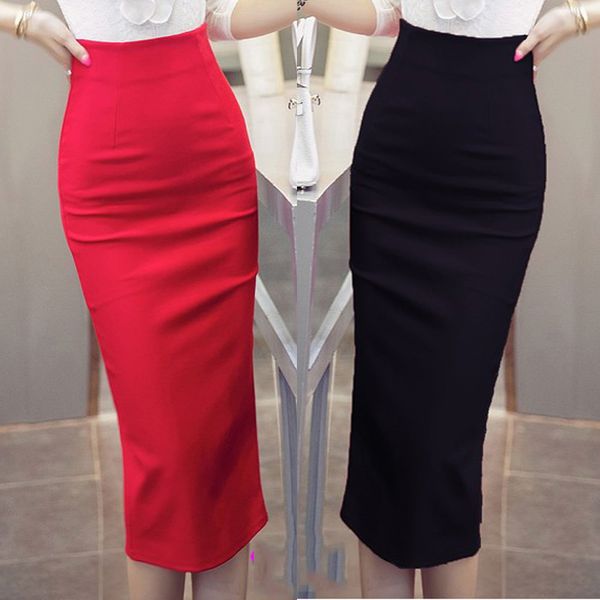 ladies skirt ol women slim fitted knee length high waist straight career pencil skirts plus size s-5xl, Black
ladies skirt ol women slim fitted knee length high waist straight career pencil skirts plus size s-5xl, Black
