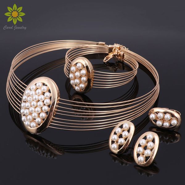 dubai gold/silver plated imitation pearl jewelry sets for women nigerian wedding african beads necklace earrings bracelet ring, Slivery;golden
dubai gold/silver plated imitation pearl jewelry sets for women nigerian wedding african beads necklace earrings bracelet ring, Slivery;golden