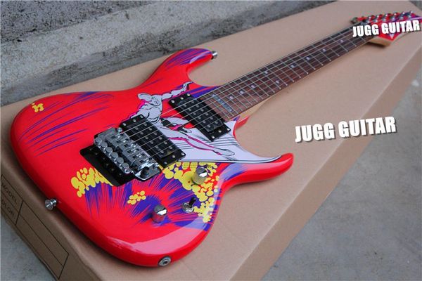 Anniversary Limited Edition Rare Joe Satriani Red Electric Guitar Surfing Painting Top Floyd Rose Tremolo Bridge Хром Оборудование 
Anniversary Limited Edition Rare Joe Satriani Red Electric Guitar Surfing Painting Top Floyd Rose Tremolo Bridge Хром Оборудование