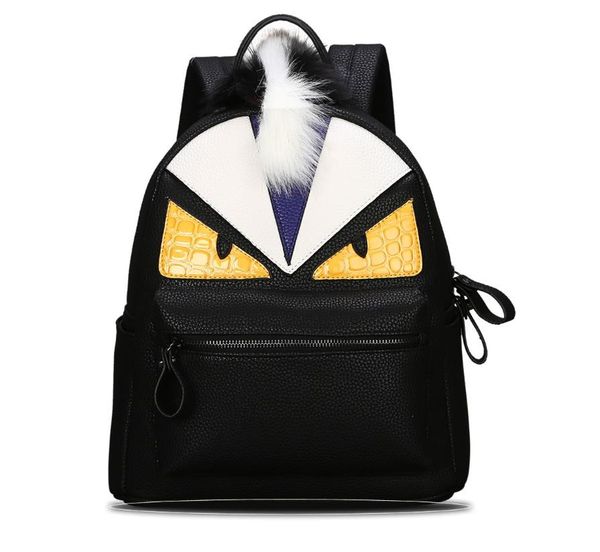 NEW Wholesale- Women Backpack Designer Black Cartoon Eyes Monster Backpacks With Fur Travel Bag Cute Backpacks For Teenage Girls
NEW Wholesale- Women Backpack Designer Black Cartoon Eyes Monster Backpacks With Fur Travel Bag Cute Backpacks For Teenage Girls