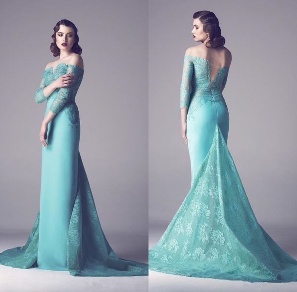 vintage vestidos 2017 sheath satin long evening dresses off the shoulder three quarter sleeves lace sweep train prom pageant party dresses, Black;red
vintage vestidos 2017 sheath satin long evening dresses off the shoulder three quarter sleeves lace sweep train prom pageant party dresses, Black;red