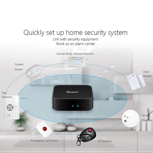 Sonoff RF Bridge WiFi 433 MHz Replacement Smart Home Automation Universal Switch Intelligent Domotica Wi-Fi RF Remote Controller
Sonoff RF Bridge WiFi 433 MHz Replacement Smart Home Automation Universal Switch Intelligent Domotica Wi-Fi RF Remote Controller
