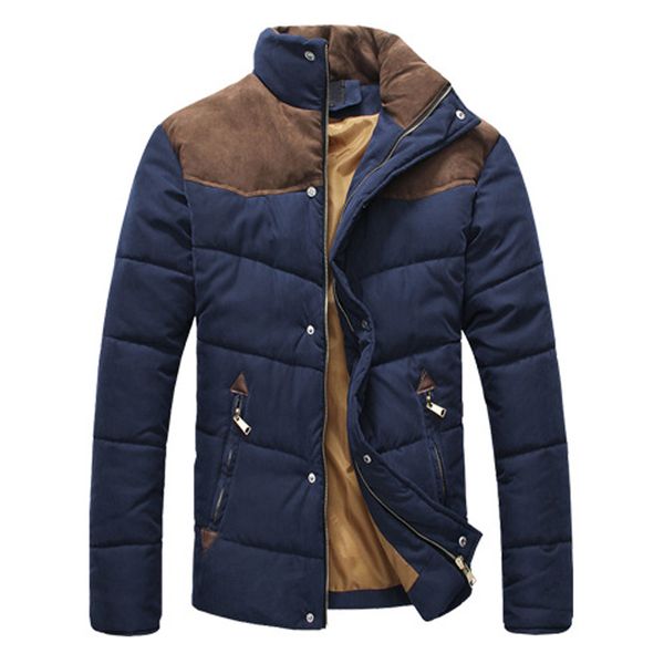 clothing winter jacket men warm causal parkas cotton banded collar winter jacket male padded overcoat outerwear, Black
clothing winter jacket men warm causal parkas cotton banded collar winter jacket male padded overcoat outerwear, Black