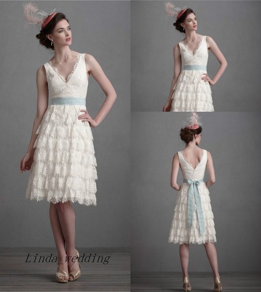 retro vintage lace short white wedding dresses graceful a line v neck knee length reception bridal party gowns
retro vintage lace short white wedding dresses graceful a line v neck knee length reception bridal party gowns