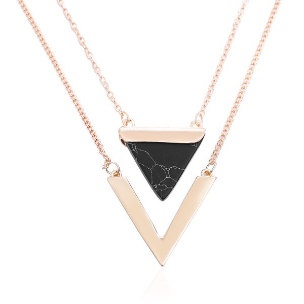 women gold color punk necklaces from india geometric triangle faux marble stone pendant necklace vintage jewelry christmas gift, Silver
women gold color punk necklaces from india geometric triangle faux marble stone pendant necklace vintage jewelry christmas gift, Silver