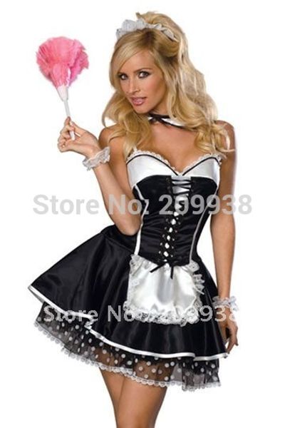 wholesale-french maid cosplay women's bartender dress maid anime costume halloween costumes for women, Black
wholesale-french maid cosplay women's bartender dress maid anime costume halloween costumes for women, Black