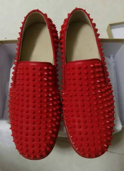 quality fashion red bottom men shoes fashion dandelion spikes loafers rivets casual dress shoes women flats black ing
quality fashion red bottom men shoes fashion dandelion spikes loafers rivets casual dress shoes women flats black ing