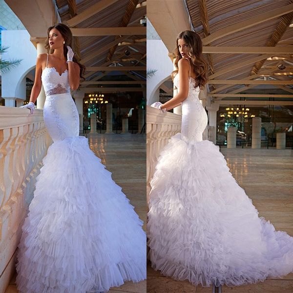 2019 New Vestido De Novia Mermaid Wedding Dresses Beaded Tulle Pleat Tiered Spaghetti Straps Sexy Lace Real Photos Bridal Gown free shipping
2019 New Vestido De Novia Mermaid Wedding Dresses Beaded Tulle Pleat Tiered Spaghetti Straps Sexy Lace Real Photos Bridal Gown free shipping