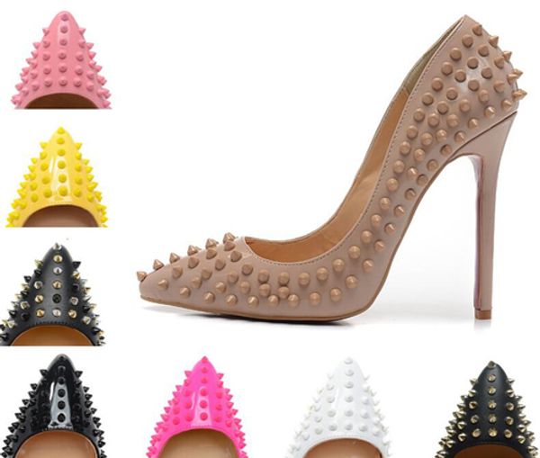 luxury pointed toe with spikes rivets nude womens pumps,ladies 120mm designer red bottom high heels shoes wedding shoes dress shoe, Black
luxury pointed toe with spikes rivets nude womens pumps,ladies 120mm designer red bottom high heels shoes wedding shoes dress shoe, Black