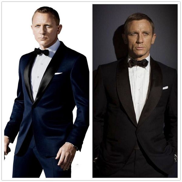 007 James Bond Dark Blue Groom Tuxedos Jacket+Pant+Tie Mens Fashion Tux Tuxedos Boyfriend Blazer Bridegroom Mens Clothing Speech
007 James Bond Dark Blue Groom Tuxedos Jacket+Pant+Tie Mens Fashion Tux Tuxedos Boyfriend Blazer Bridegroom Mens Clothing Speech