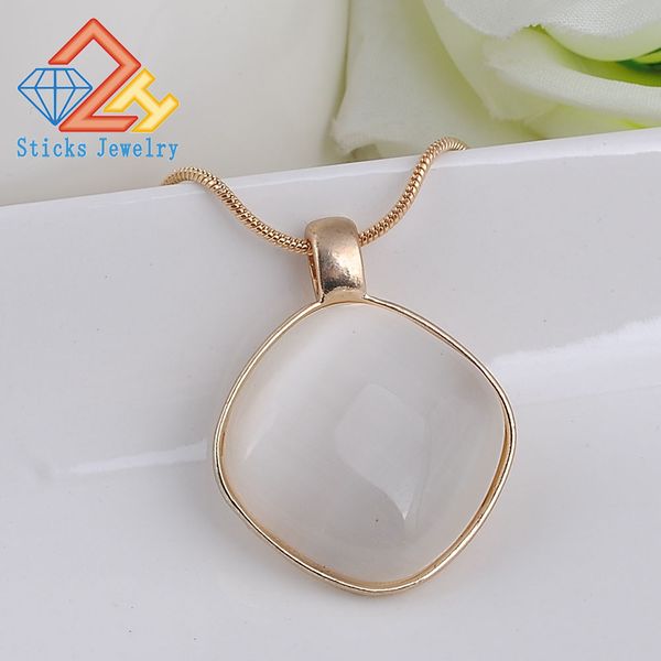 statement necklaces rose gold big opal pendants circles choker necklace for women christmas gift collares mujer, Silver
statement necklaces rose gold big opal pendants circles choker necklace for women christmas gift collares mujer, Silver
