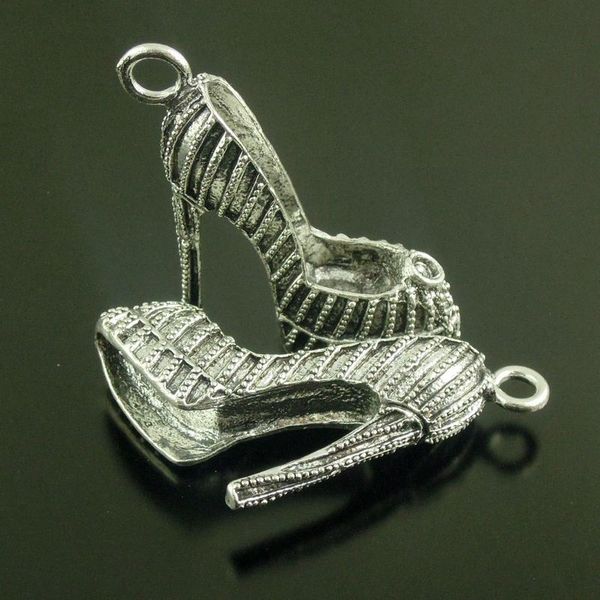 6x vintage style silver tone high heel shoes pendant charms 40*35*12mm jewelry making, Bronze;silver
6x vintage style silver tone high heel shoes pendant charms 40*35*12mm jewelry making, Bronze;silver