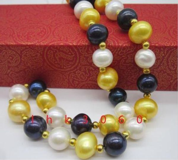 real natural south sea multicolor pearl necklace 20 inch 14k yellow gold clasp, Silver
real natural south sea multicolor pearl necklace 20 inch 14k yellow gold clasp, Silver