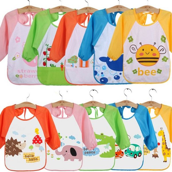 wholesale- color printing baby bibs cartoon waterproof long-sleeved gown children large size burp with pick pocket infant garments
wholesale- color printing baby bibs cartoon waterproof long-sleeved gown children large size burp with pick pocket infant garments