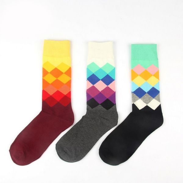 6 colors happy socks british style plaid socks gradient color male's fashion personality cotton socks lc429-1, Black
6 colors happy socks british style plaid socks gradient color male's fashion personality cotton socks lc429-1, Black