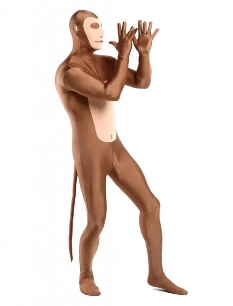 brown & flesh monkey spandex zentai suit halloween party cosplay zentai suit, Black;red
brown & flesh monkey spandex zentai suit halloween party cosplay zentai suit, Black;red