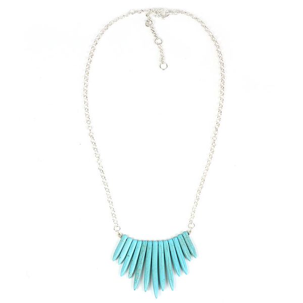 new silver turquoise spike pendant collar necklace, sweet girl fashion necklace, new necklace
new silver turquoise spike pendant collar necklace, sweet girl fashion necklace, new necklace