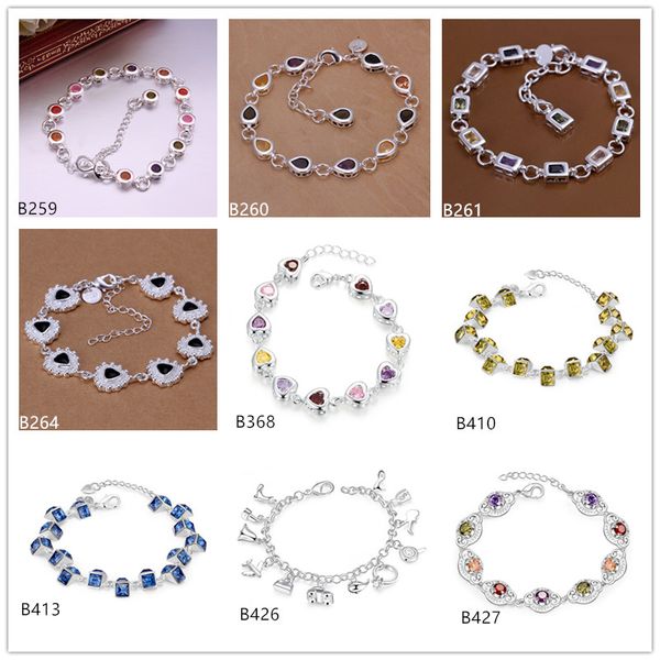 mixed style 8 pieces a lot new arrival fashion women's plated sterling silver bracelet, choi shek heart droplets 925 silver bracelet em, Black
mixed style 8 pieces a lot new arrival fashion women's plated sterling silver bracelet, choi shek heart droplets 925 silver bracelet em, Black
