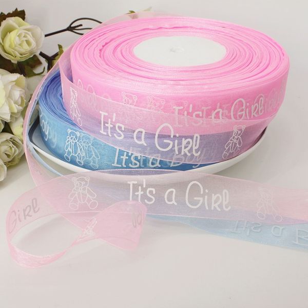 100yards/lot 25mm Girl/Boy Printed Organza Ribbon Baby Shower Favors DIY Accessories Christmas Colorful Ribbons for Gift Packing
100yards/lot 25mm Girl/Boy Printed Organza Ribbon Baby Shower Favors DIY Accessories Christmas Colorful Ribbons for Gift Packing